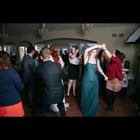 Bridesmaid Dress- Dark Green Vera Wang White - Picture 2 of 7